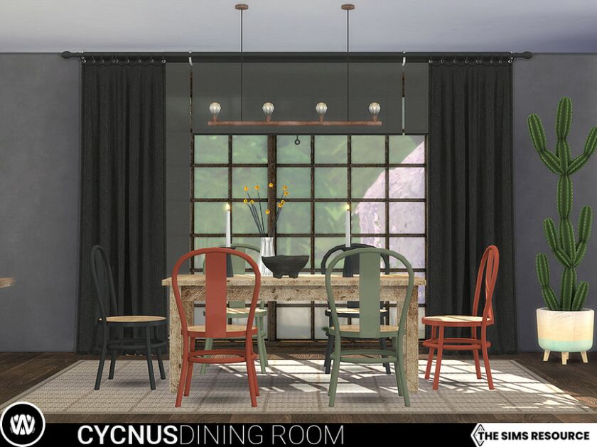 sims 4 cc cycnus dining room by wondymoon 2