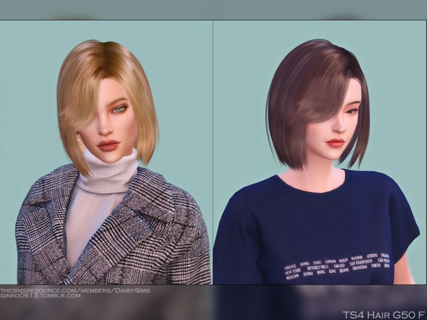 Daisysims Female Hair G50 By Daisy-Sims Sims 4 CC