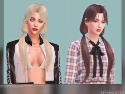 Daisysims Female Hair G59 By Daisy-Sims Sims 4 CC