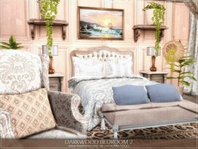 Darkwood Bedroom 2 By Mychqqq Sims 4 CC