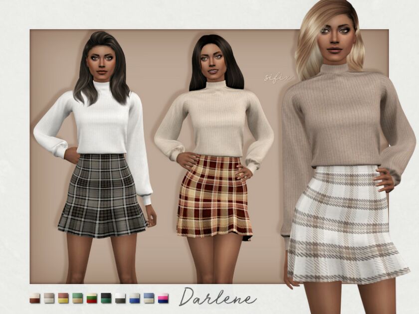 Darlene Outfit By Sifix Sims 4 CC