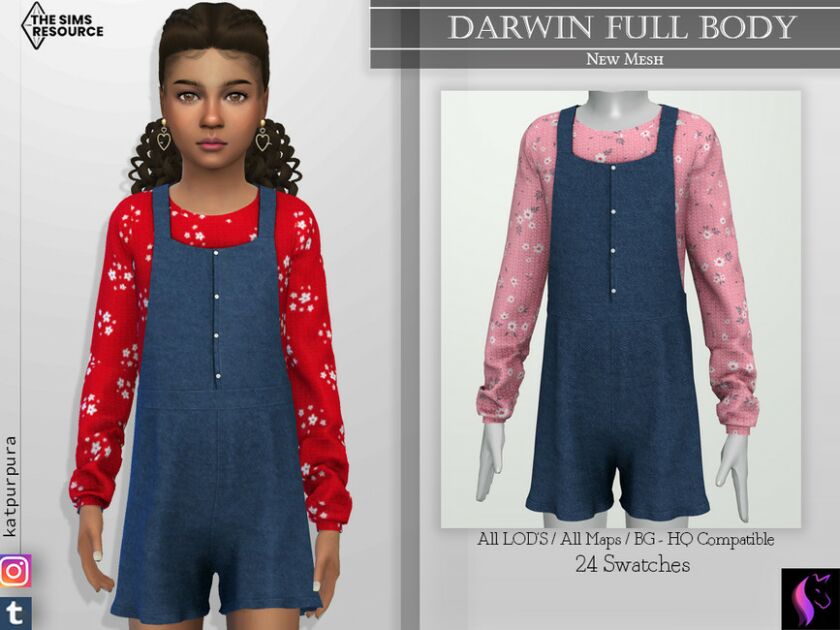 Darwin Full Body By Katpurpura Sims 4 CC