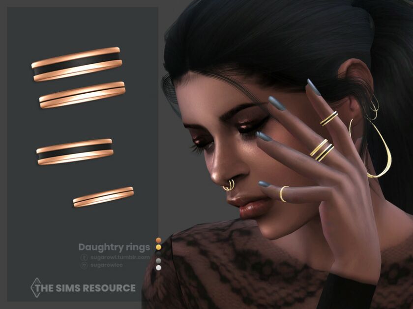 Daughtry Rings | Female Version Sims 4 CC