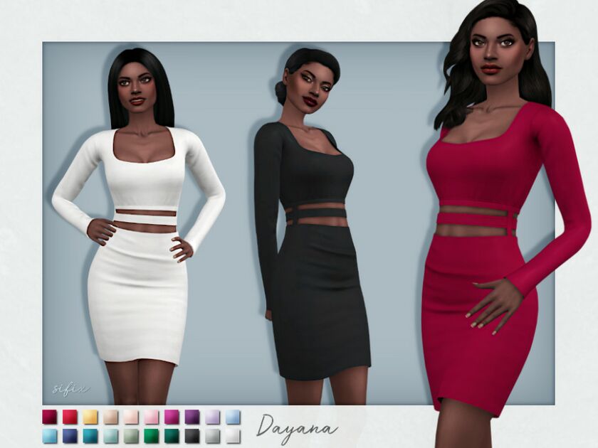 Dayana Dress By Sifix Sims 4 CC