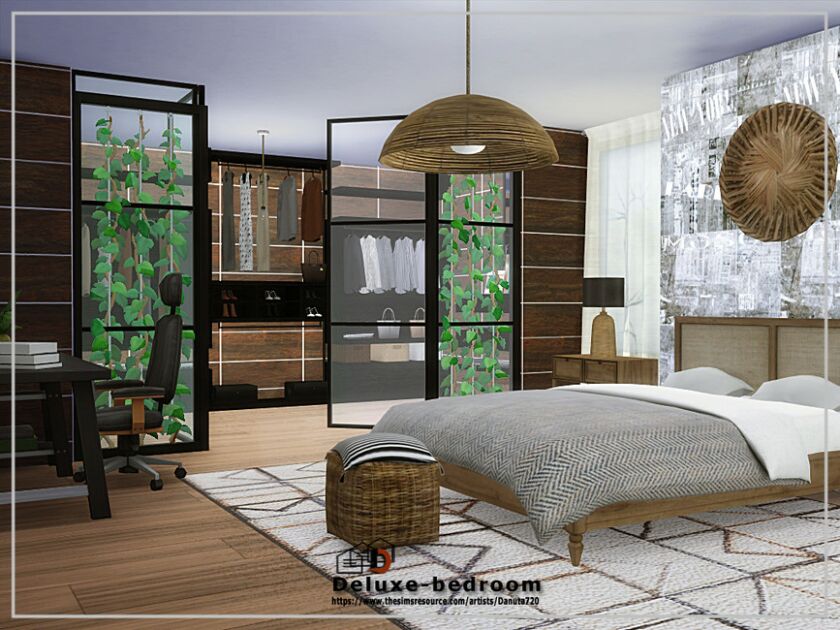 sims 4 cc deluxe bedroom by danuta720 2