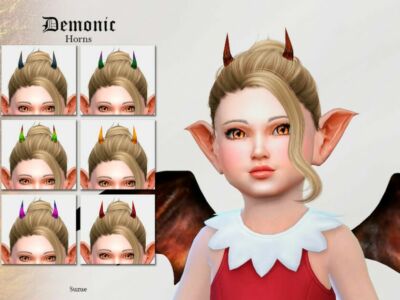 Demonic Horns Toddler Sims 4 CC