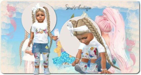 Designer SET For Toddler Girls Mermaid PT I Sims 4 CC