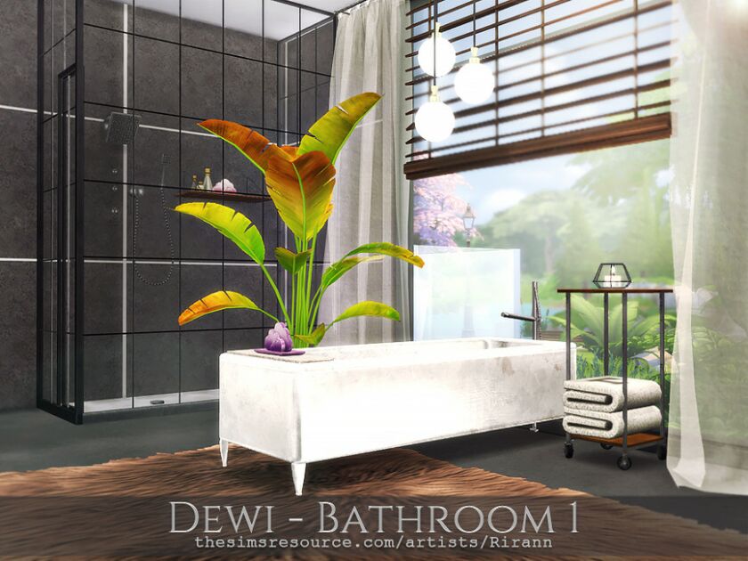 Dewi – Bathroom 1 Sims 4 CC