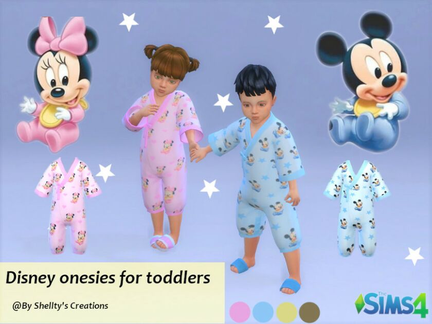 Disney Toddler Onesies !Need Snowy Escape For Them! Sims 4 CC