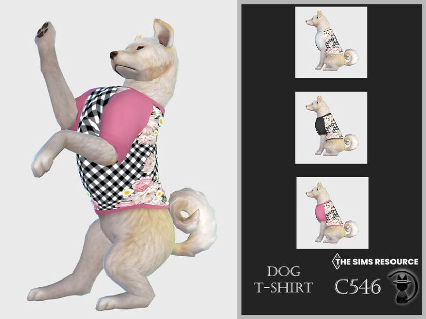 DOG T-Shirt C546 By Turksimmer Sims 4 CC