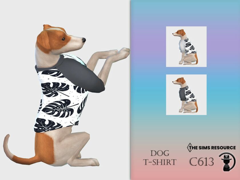 DOG T-Shirt C613 By Turksimmer Sims 4 CC