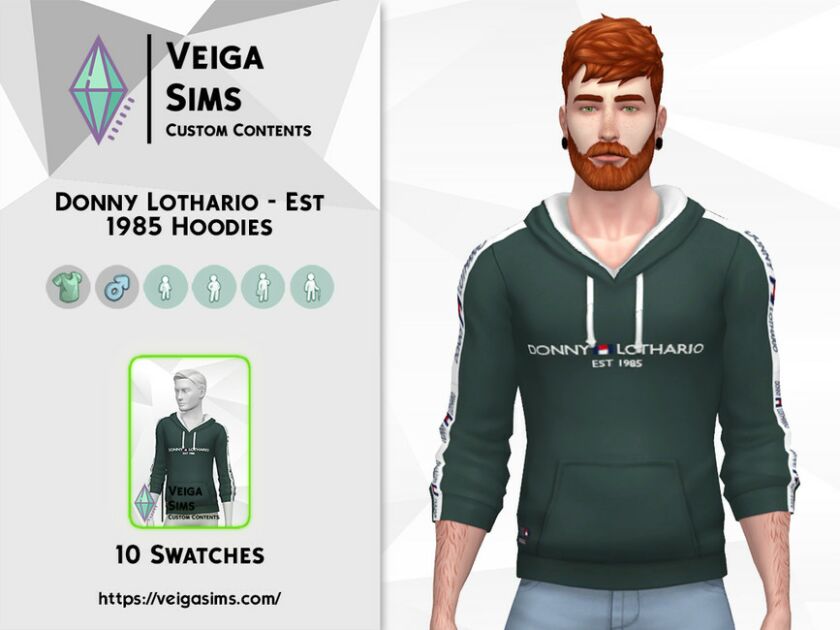 Donny Lothario – EST 1985 Hoodies Sims 4 CC