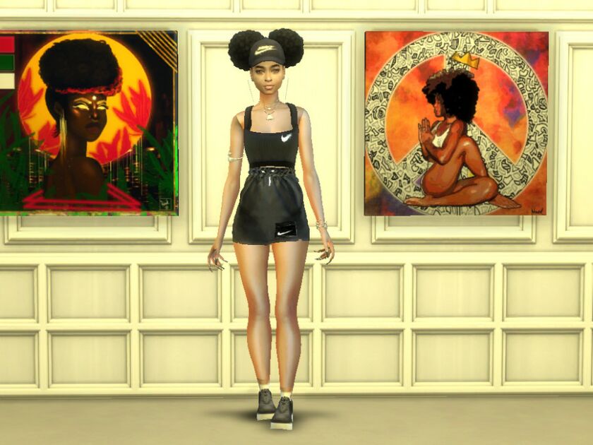 sims 4 cc double puff protective hairstyle by drteekaycee 4