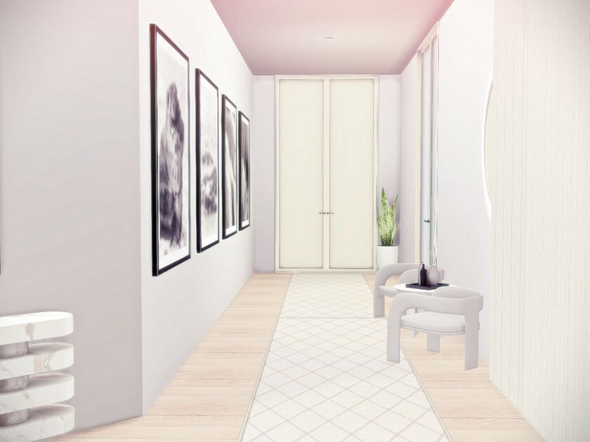 sims 4 cc dream modern entryway and hallway 3