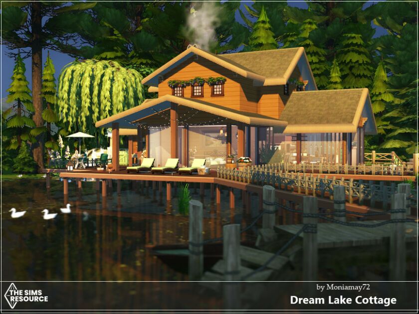 sims 4 cc dreamy lake cottage by moniamay72 2