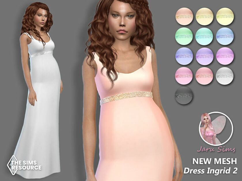 Dress Ingrid 2 – NEW Mesh Sims 4 CC