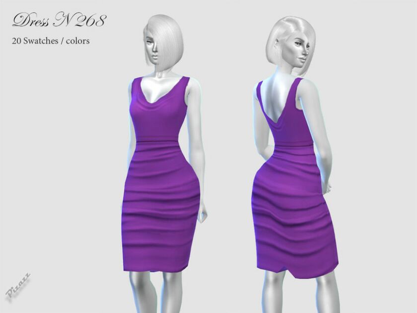 Dress N 268 By Pizazz Sims 4 CC