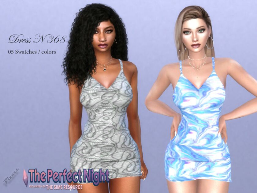 Dress N 368 By Pizazz Sims 4 CC