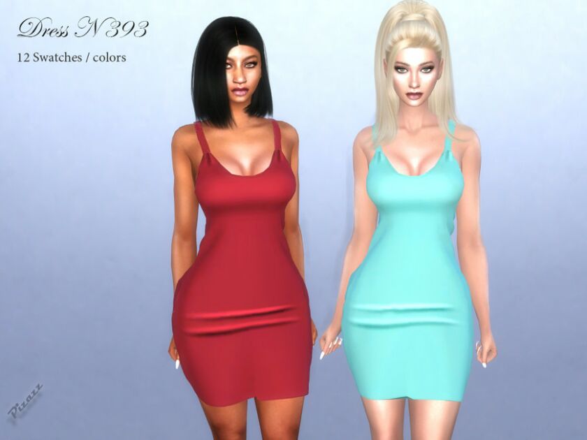 Dress N 393 By Pizazz Sims 4 CC