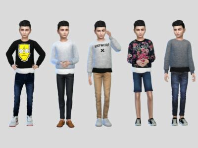 Earl Crewneck Boys By Mclaynesims Sims 4 CC