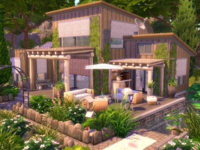 ECO Friendly Wood House – NO CC By Flubs79 Sims 4 CC