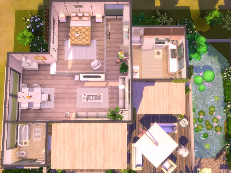 sims 4 cc eco friendly wood house no cc by flubs79 7