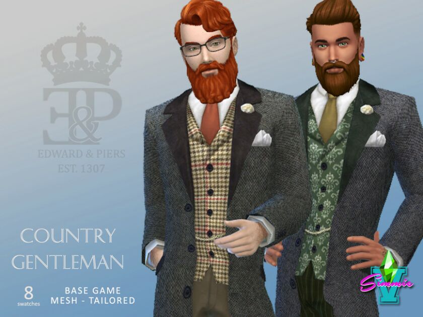 Edward & Piers Country Gentleman Sims 4 CC