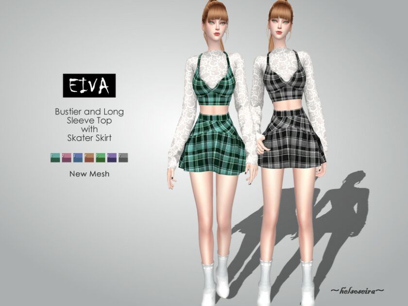 Eiva – Outfit Mini Dress By Helsoseira Sims 4 CC