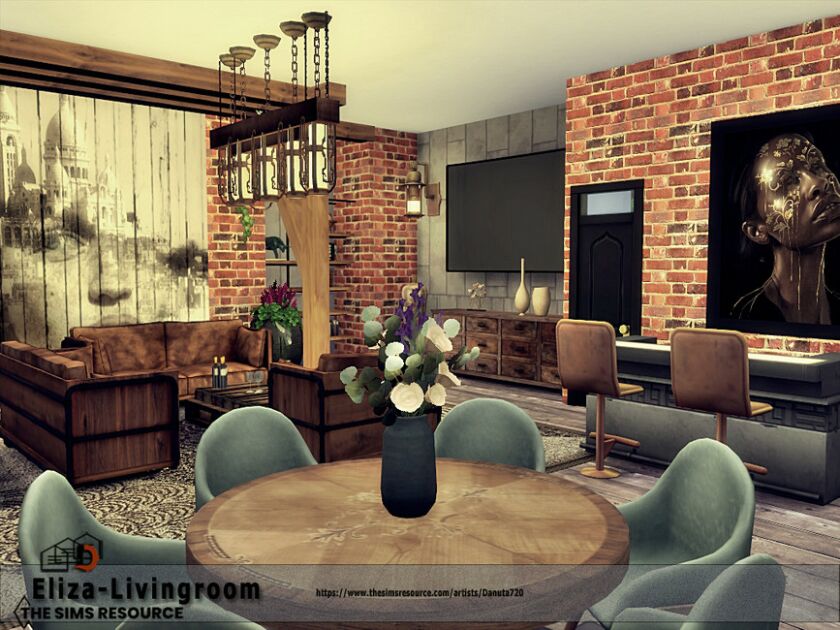 sims 4 cc eliza livingroom by danuta720 3