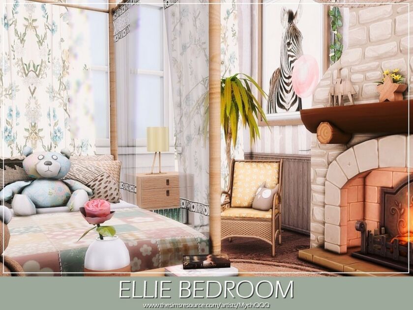 sims 4 cc ellie bedroom by mychqqq 4