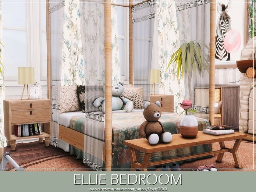 sims 4 cc ellie bedroom by mychqqq 5