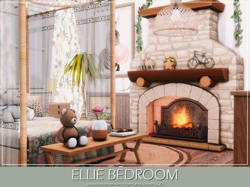 sims 4 cc ellie bedroom by mychqqq 6