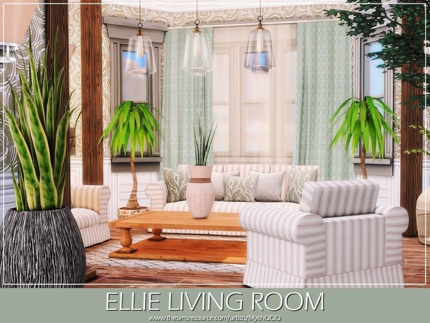 Ellie Living Room By Mychqqq Sims 4 CC