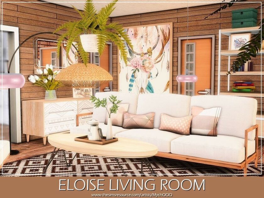 sims 4 cc eloise living room by mychqqq 2