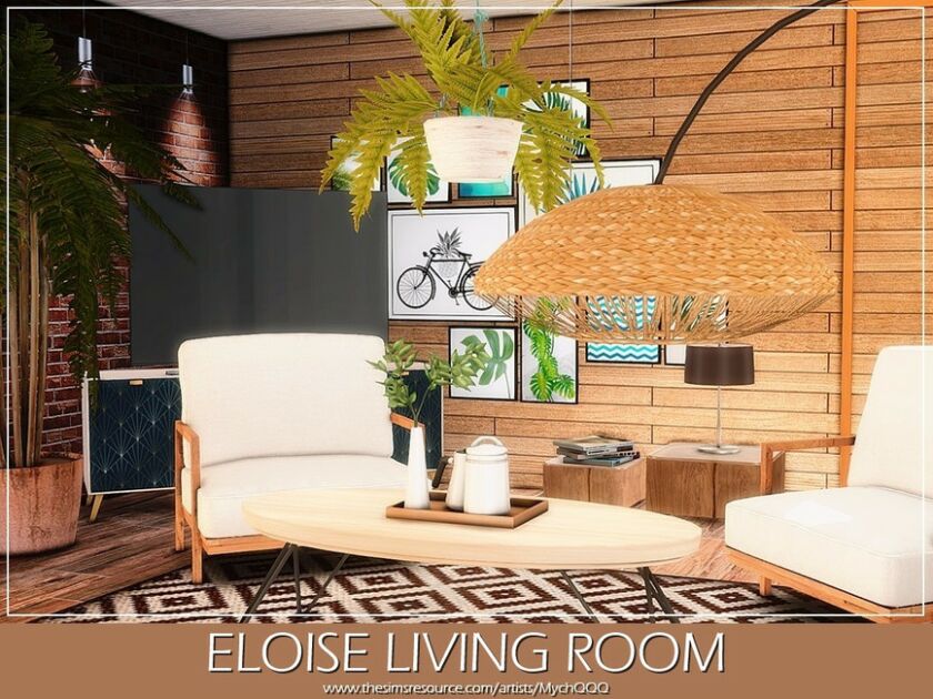 sims 4 cc eloise living room by mychqqq 3