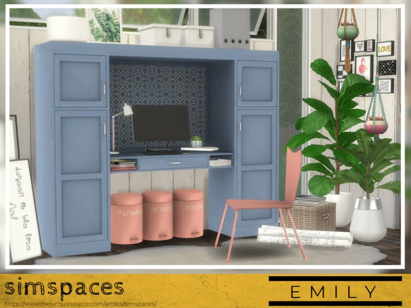 Emily Desk SET Sims 4 CC