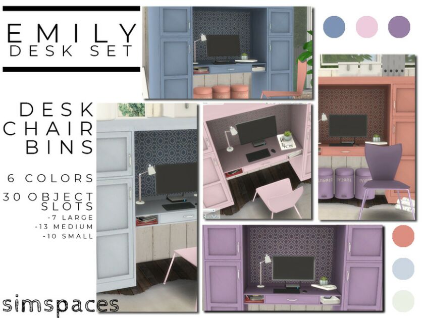 sims 4 cc emily desk set by simspaces 2