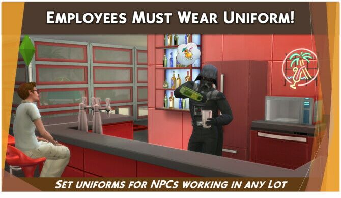 Employees Must Wear Uniform Sims 4 CC