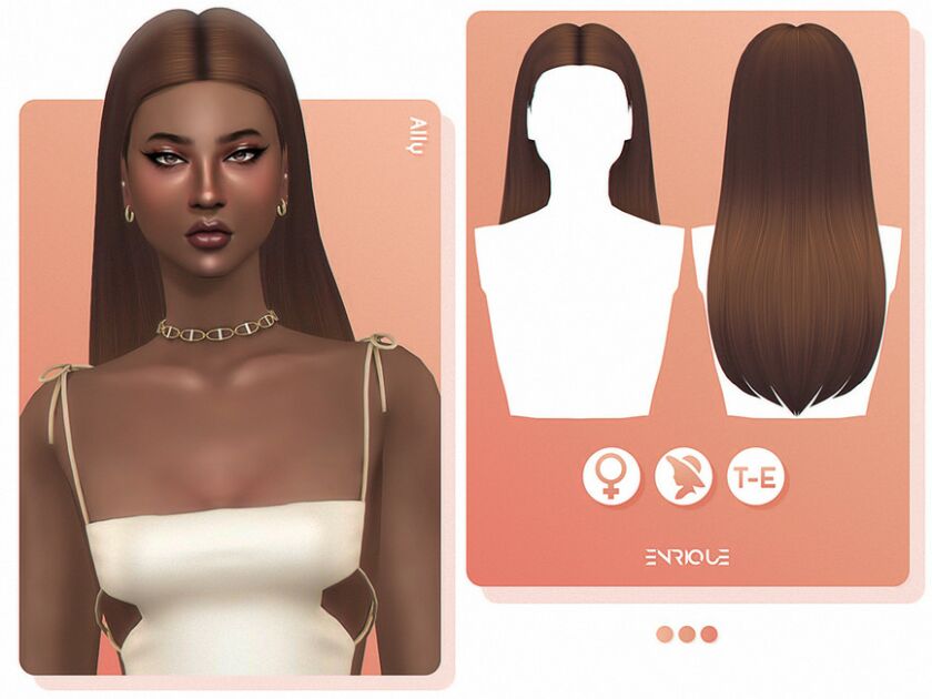 Enriques4 – Ally Hairstyle By Enriques4 Sims 4 CC