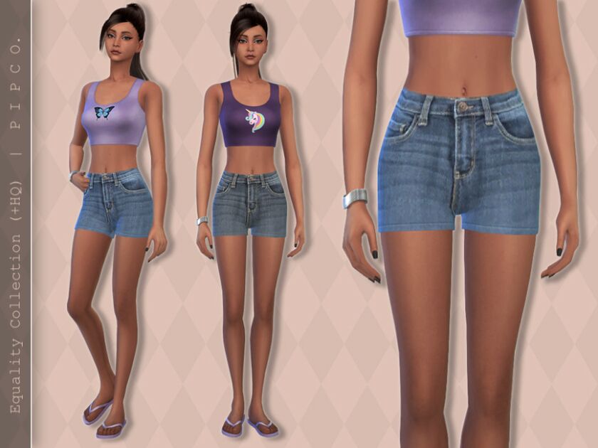 Equality Shorts (Collab) Sims 4 CC