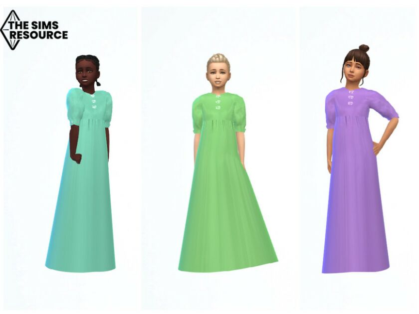 sims 4 cc erinaok girls dress 0909 by erinaok 2