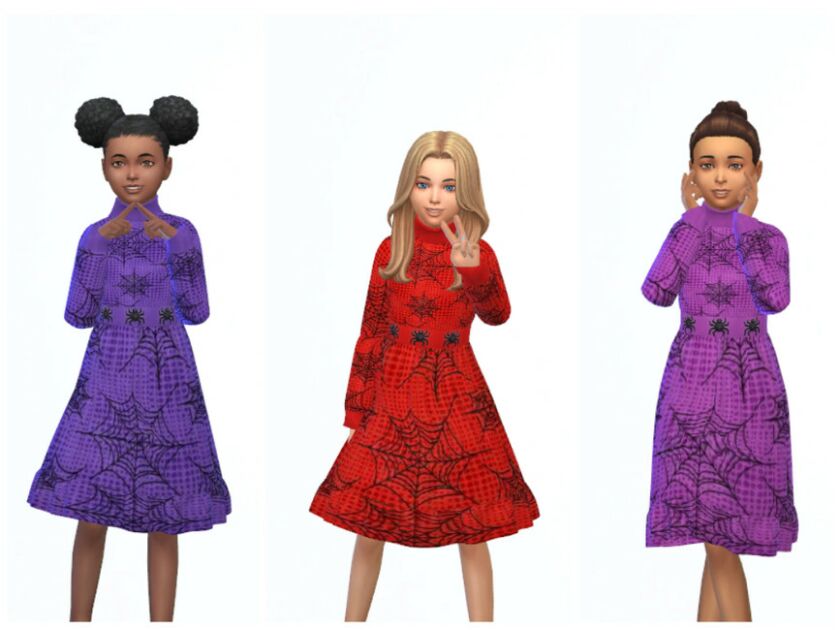 Erinaok Girl’s Dress 1010 By Erinaok Sims 4 CC