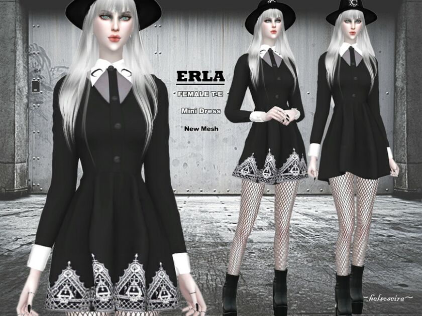 Erla – Mini Dress By Helsoseira Sims 4 CC