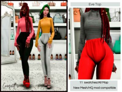 EVE TOP By Couquett Sims 4 CC