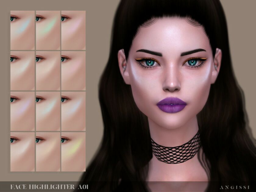 Face Highlighter-A01 By Angissi Sims 4 CC