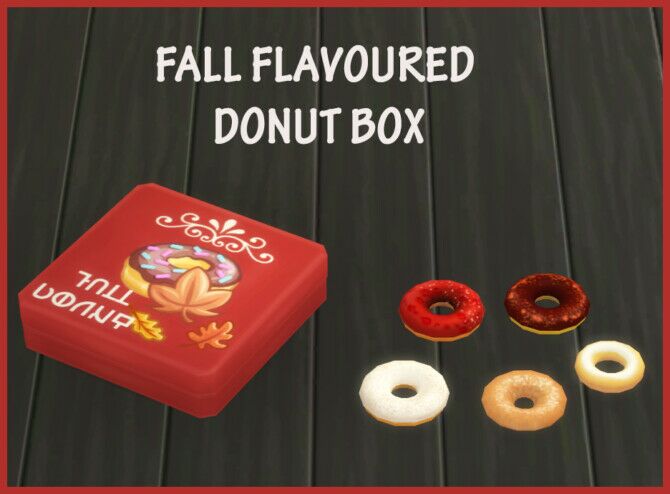 Fall Flavoured Donuts By Icemunmun Sims 4 CC