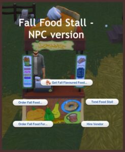 Fall Food Stand Sims 4 CC