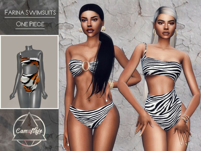 Farina Swimsuits – ONE Piece By Camuflaje Sims 4 CC