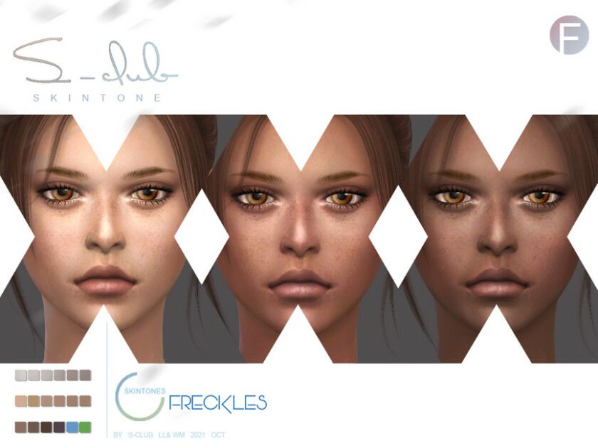 sims 4 cc female natural freckles skintones overlay by s club 2