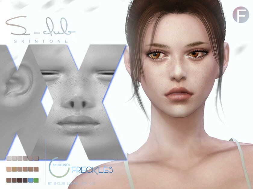 sims 4 cc female natural freckles skintones overlay by s club 3